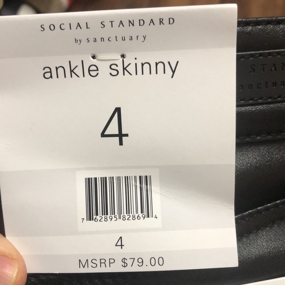 Social Standard by sanctuary mid rise ankle skinny pants coated finish - Picture 14 of 14